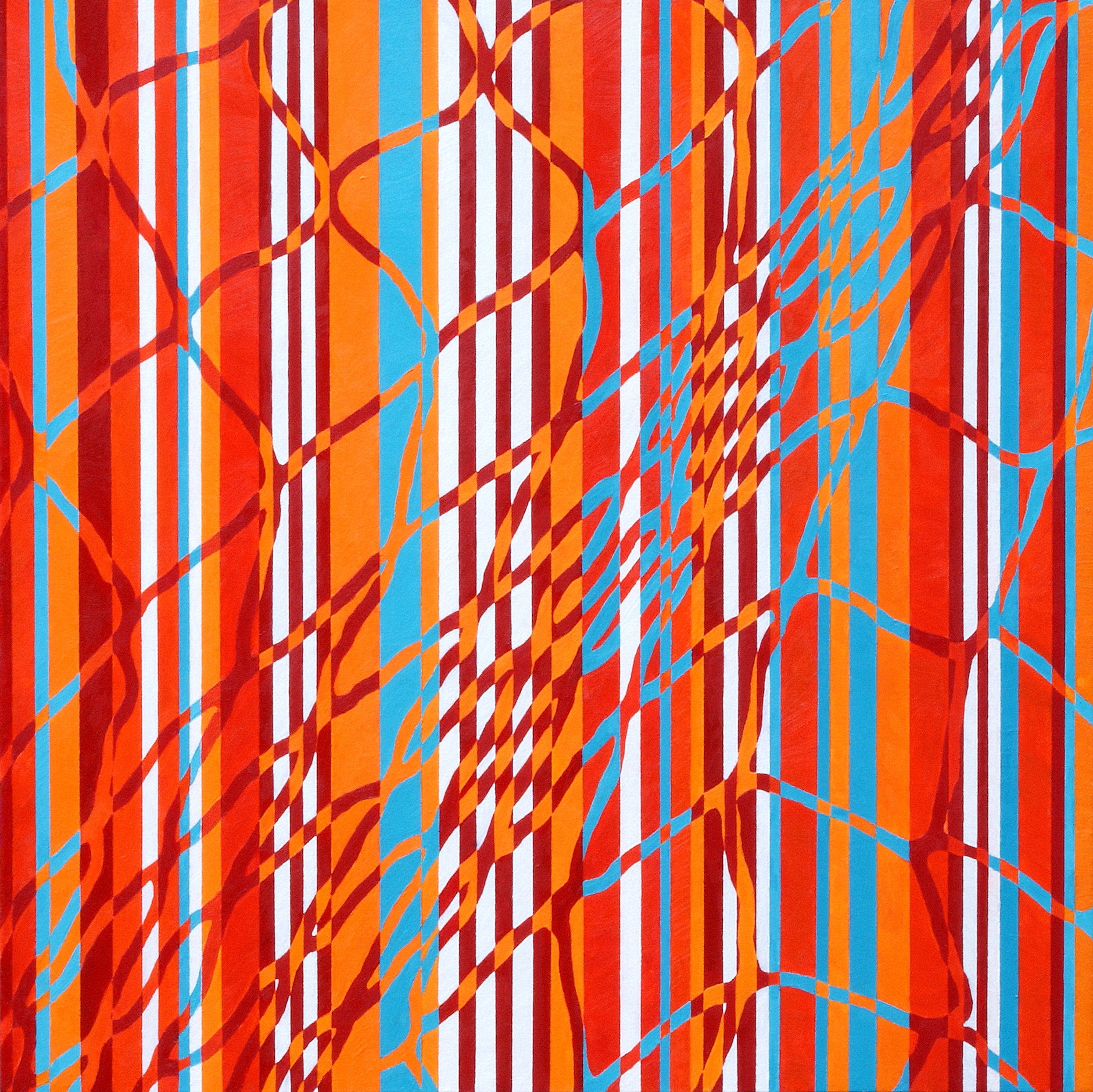 Oscillating Net (2021, oil on canvas, 60 cm x 60 cm)